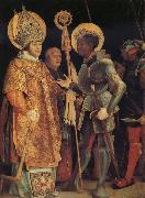 Grunewald, Matthias The Meeting of St Erasmus and St Maurice France oil painting artist